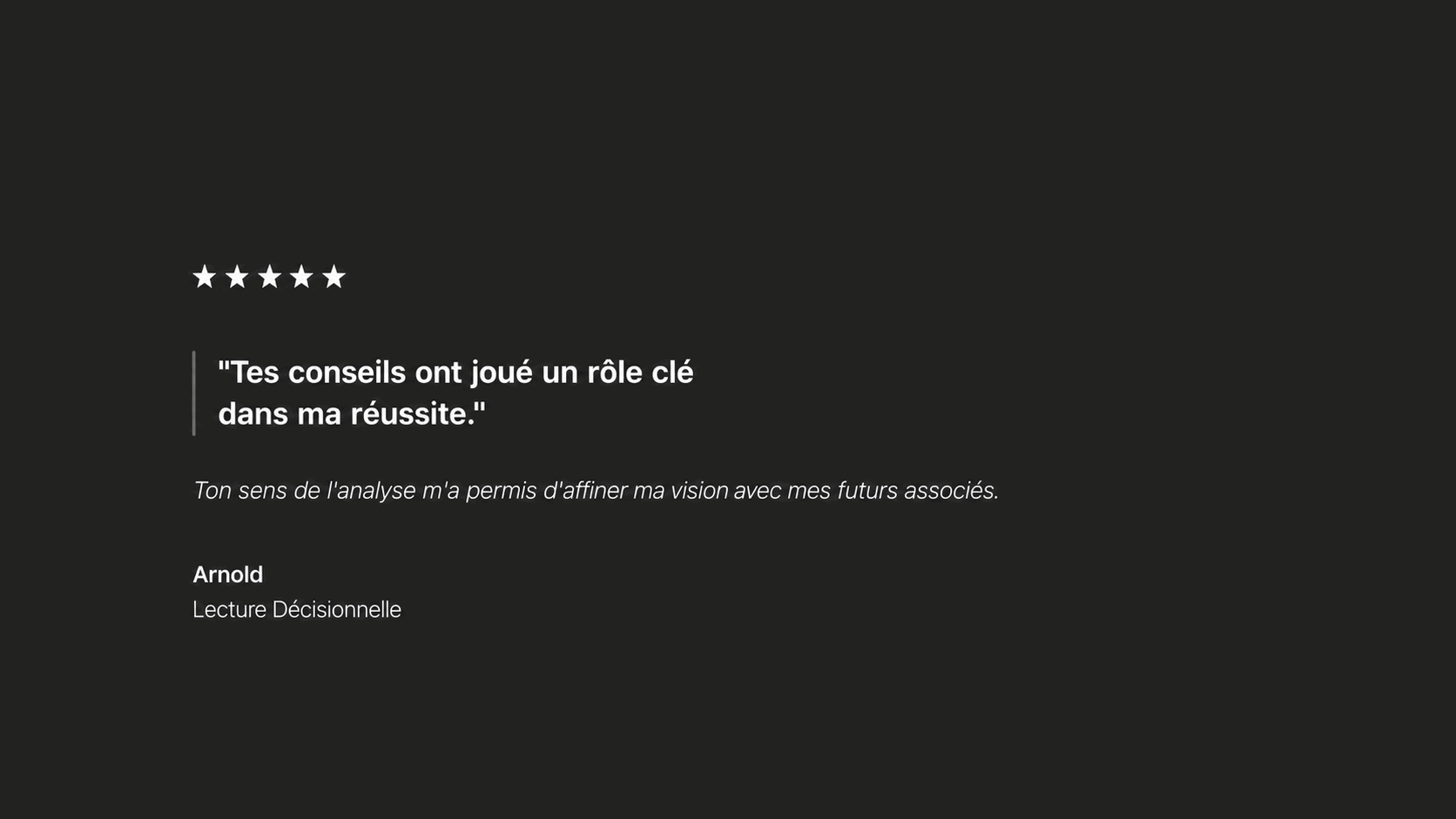 Témoignage Arnold-